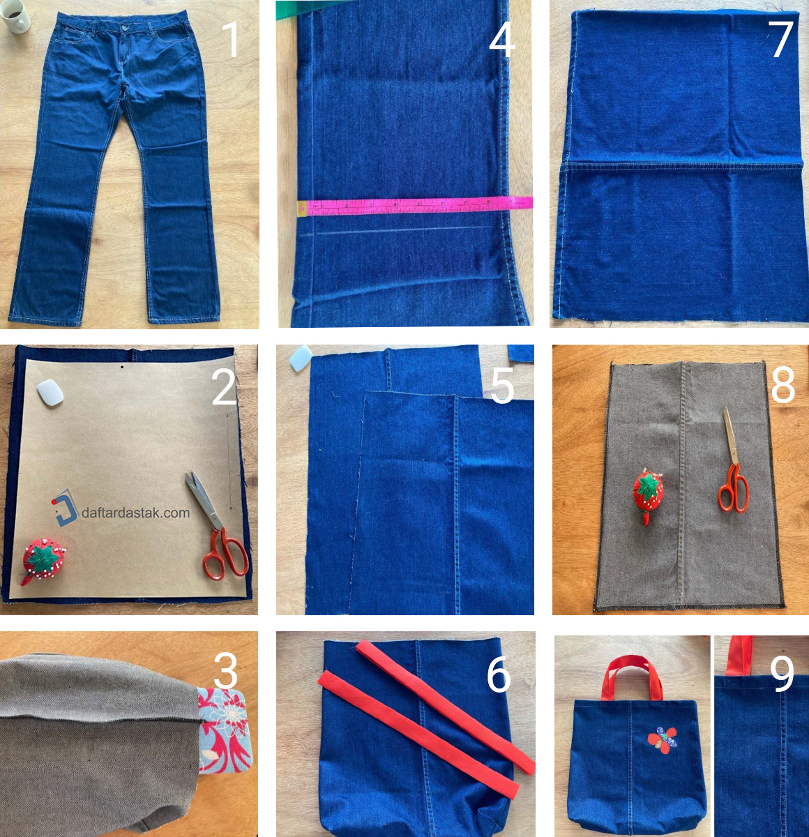 درست کردن کیف با لباسهای جین